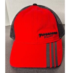 Firestone Racing Mesh Snapback Hat Cap Red/Black Embroidered